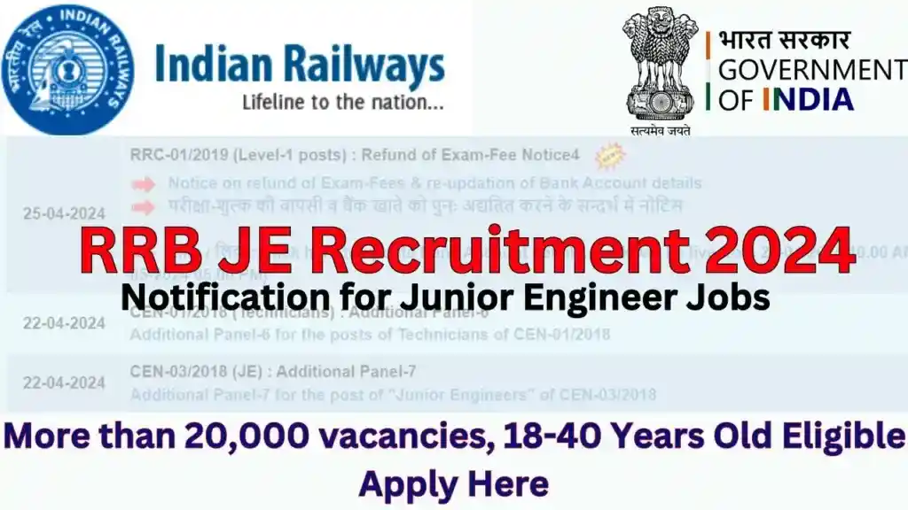 RRB JE Recruitment 2024