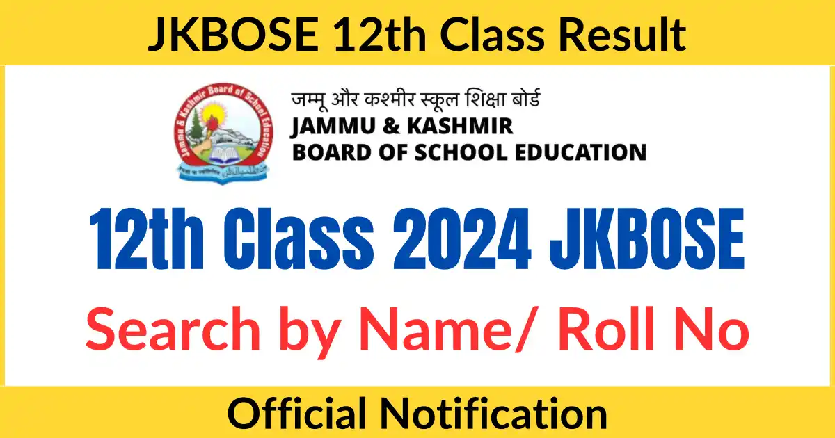 Result of 12th Class 2024 JKBOSE Search by Name