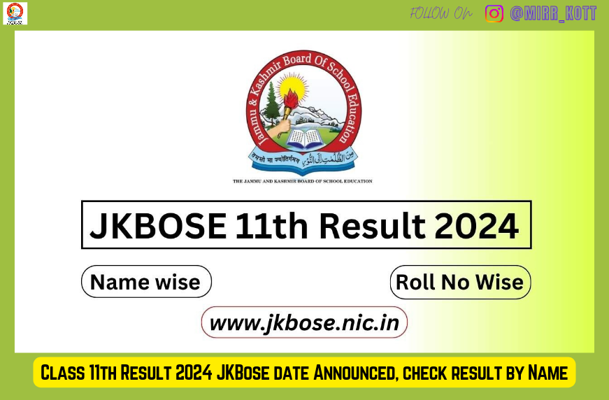 JK Board 11th Result 2024