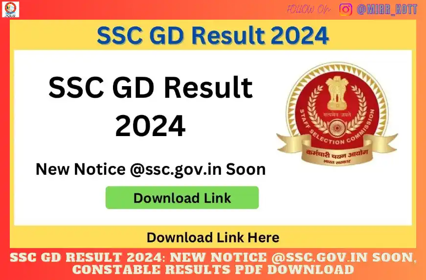 SSC GD Result 2024 Likely Declared Soon Cut Off and Merit List PDF