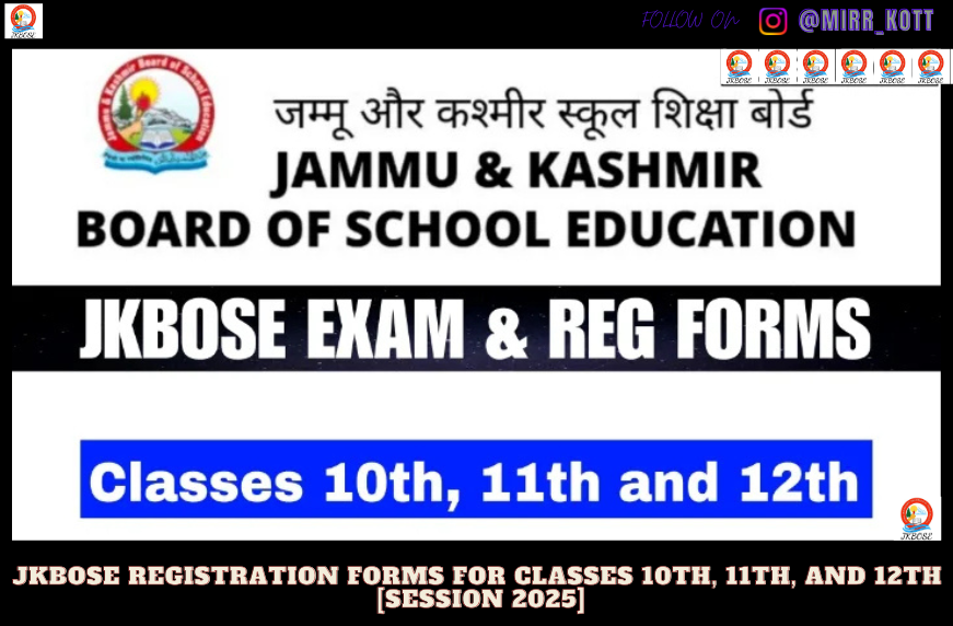 JKBOSE Registration Forms