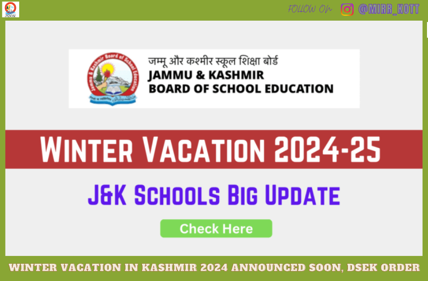 Winter Vacation in Kashmir 2024