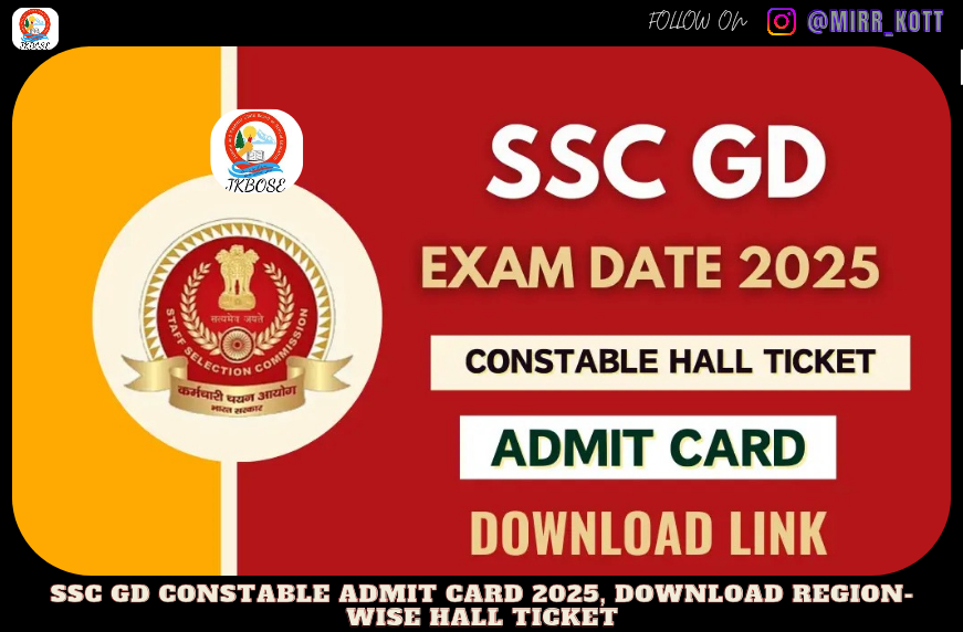 SSC GD Constable Admit Card 2025